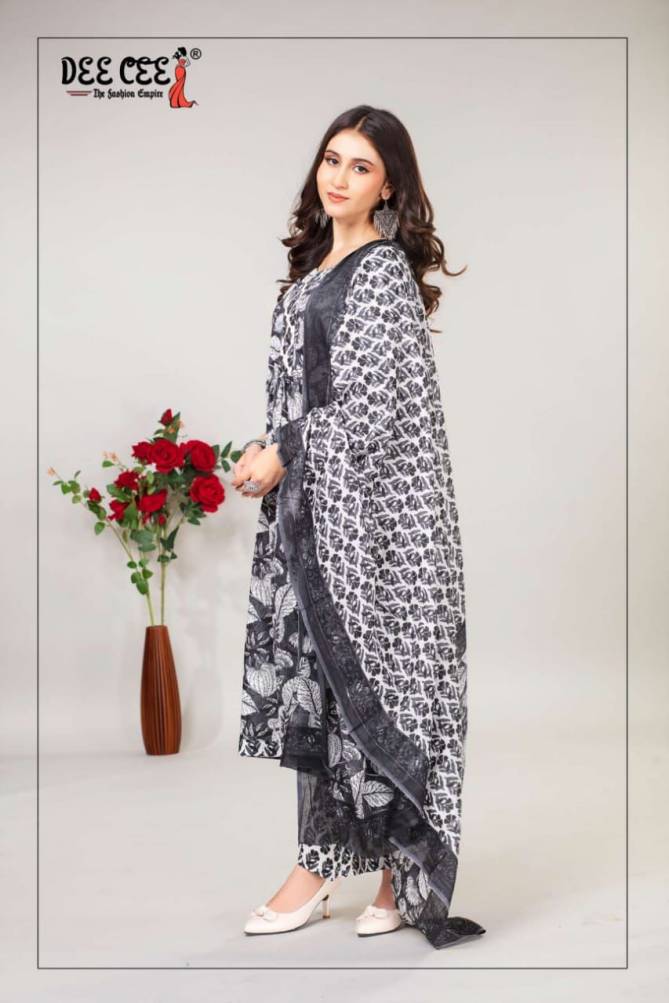 Riya By Dee Cee Cotton Flaired Printed Kurti Bottom With Dupatta Wholesale Market In Surat With Price
